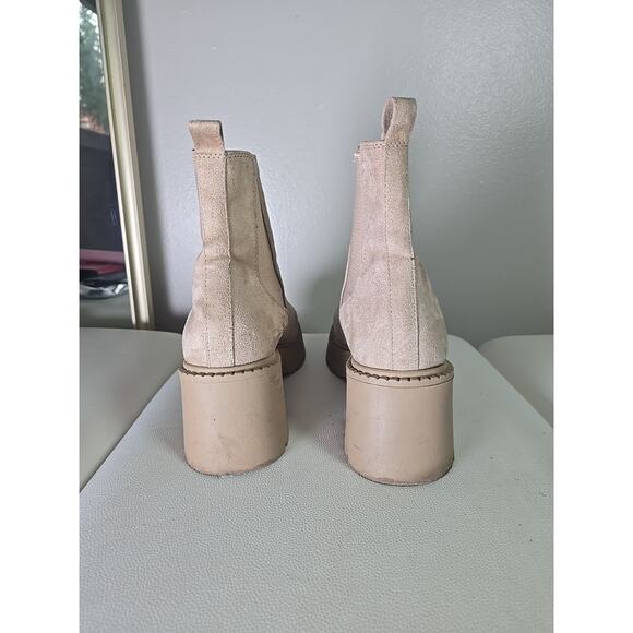 Platform Vanilla Latte Baddie Boots 10 Womens Winter Fall Cozy Casual Chic - Picture 5 of 8